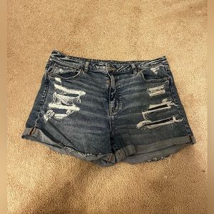 AE Stretch Ripped Jean Shorts